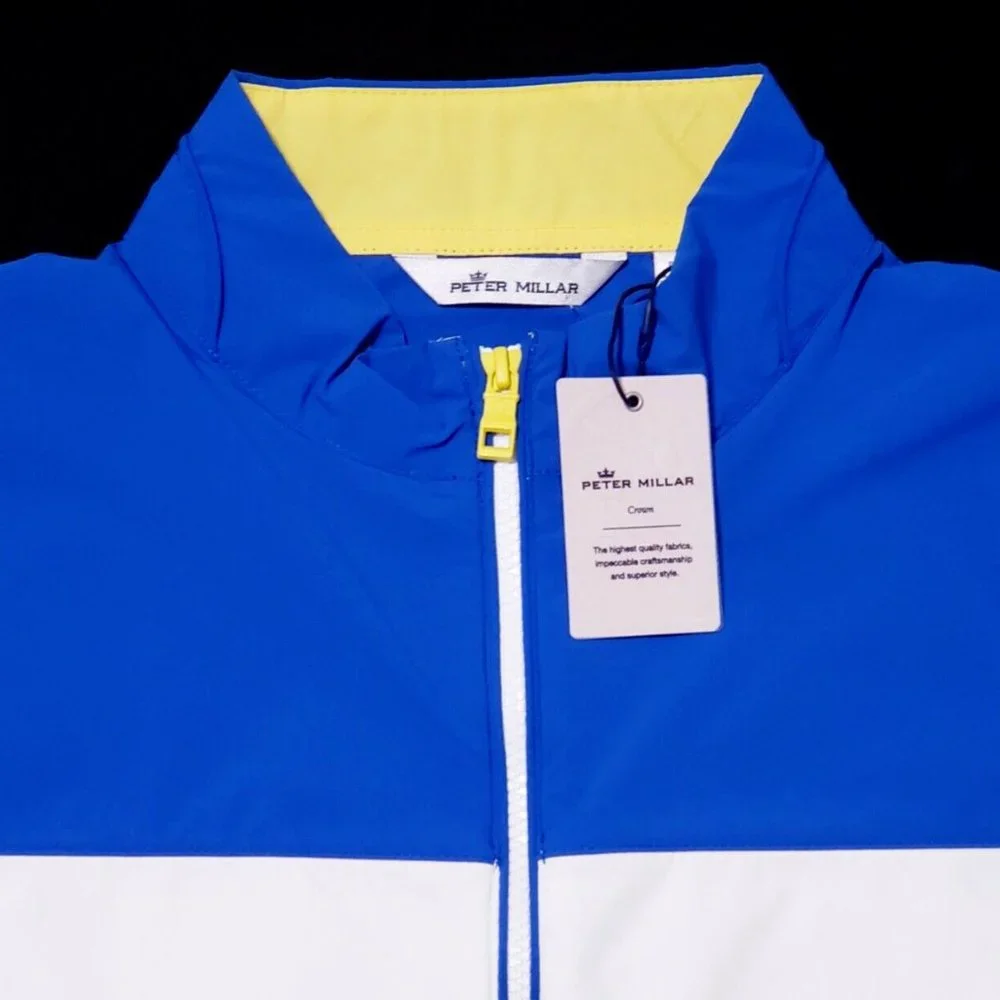 NEW Peter Millar Crown Large Colorblock Lightweight Windbreaker Stretch Vest